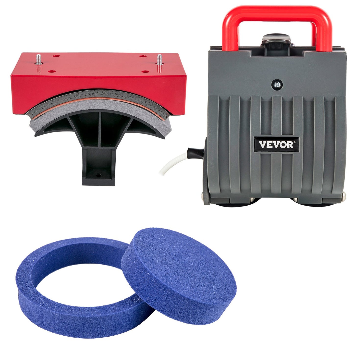 Heat Press Machine 15 x 15 Inch 360° Rotation Swing Away Red Heat Press 5 In 1 Shirt Printing Machine 5 In 1 Heat Press 1000W Sublimeringsmaskin Dual-Tube Uppvärmning för DIY tallrikar Cap Muggar