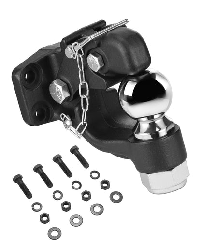 Pintle Hitch 2-5/16" Mount Hitch Ball för 2,5"-3" Lunette Ring 20000 lbs