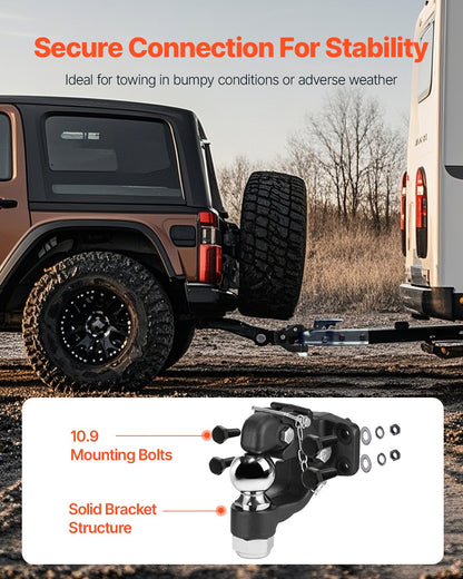 Bolzenkupplung 2-5/16" Halterung Kupplungskugel für 2,5"-3" Lünettenring 30000 lbs