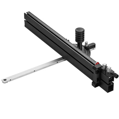 Precisionsgeringsmätare, standardspår 19 x 9,5 mm, aluminiumlegeringsbordsgeringsmätare med 61 cm galler 15 vinkelstopp Justerbar fjäderbelastad kolv och löstagbar skiva, för träbearbetning