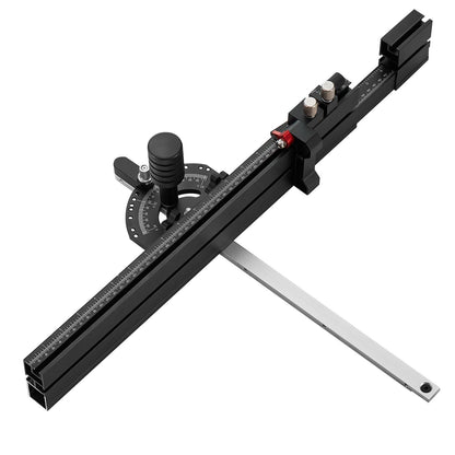 Precisionsgeringsmätare, standardspår 19 x 9,5 mm, aluminiumlegeringsbordsgeringsmätare med 48-89 cm galler 15 vinkelstopp Justerbar fjäderbelastad kolv och löstagbar skiva, för träbearbetning