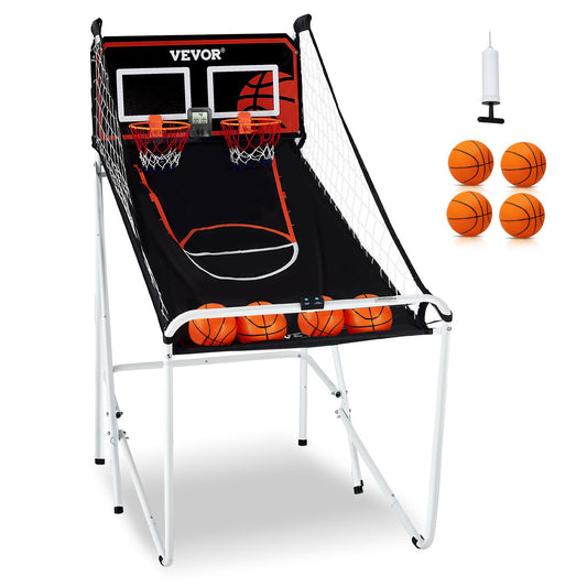 Hopfällbar inomhus Double Shot Basket Arcade Game 2 Player 4 Balls