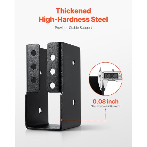 12 Stück Balkenhalterungen für 49 x 92 mm Balken, verdeckte Balkenhalterung