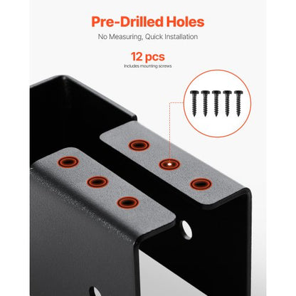 12 Stück Balkenhalterungen für 49 x 92 mm Balken, verdeckte Balkenhalterung