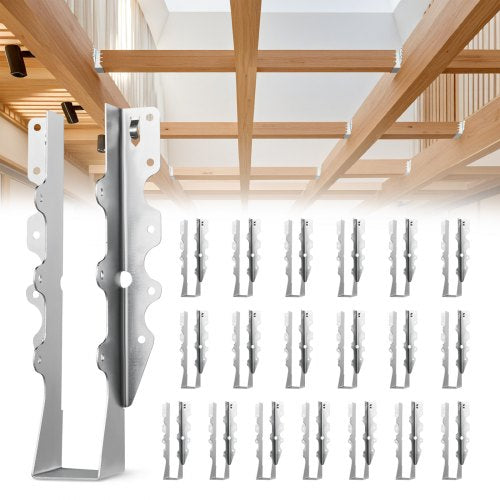 50 Pcs Joist Hanger, Inner Dimensions 1.57 x 1.50 x 7.83 inch / 40 x 38 x 199 mm, Rafter Hurricane Ties Joist Hangers with Rustproof Coating, Tie Brackets for Floor Deck and Ceiling Trusses