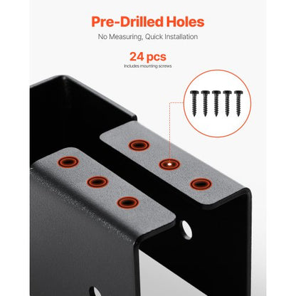 24 Stück Balkenhalterungen für 49 x 92 mm Balken, verdeckte Balkenhalterung