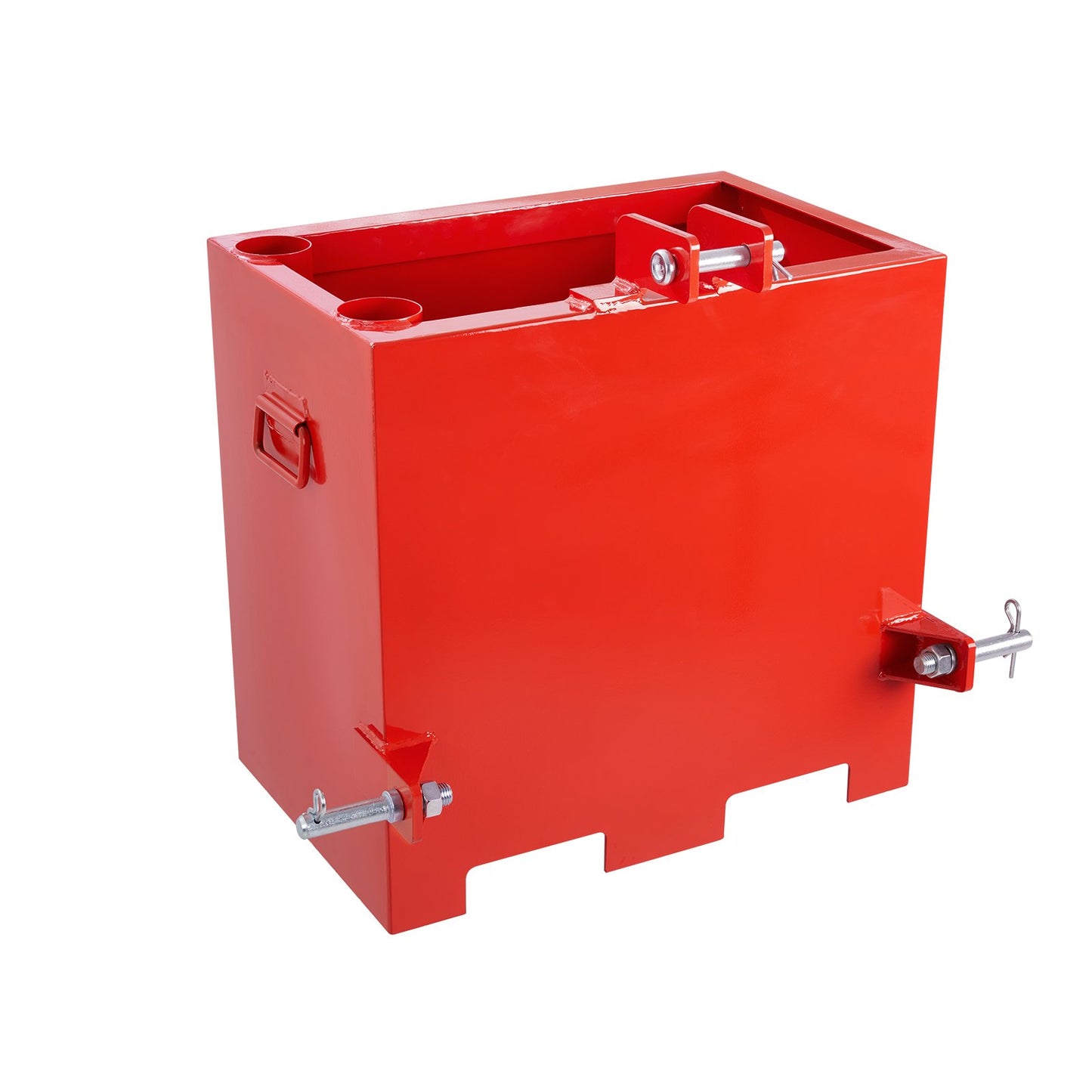Ballastbox 3-Punkt Kategorie 1 Traktor, 800lbs Kapazität Anhängekupplung Ballastbox, für 2'' Anhängekupplung, Traktor Ballastbox mit 5 cu.ft Volumen, Hochleistungsstahl, Rot