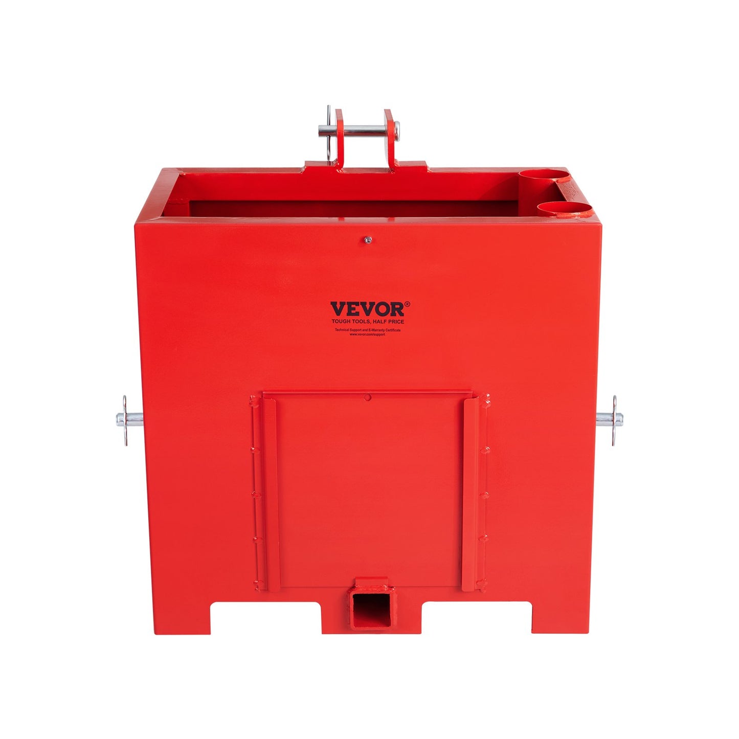 Ballastbox 3-Punkt Kategorie 1 Traktor, 800lbs Kapazität Anhängekupplung Ballastbox, für 2'' Anhängekupplung, Traktor Ballastbox mit 5 cu.ft Volumen, Hochleistungsstahl, Rot