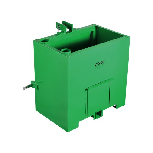 Ballast Box, Corrosion-Proof 3-Point Category 1 Tractor Ballast of 800lbs Load Capacity for 2" Hitch Receiver, Heavy-Duty Thickened Steel 5ft³ Volume, Loader Attachment with Sliding Door, Green