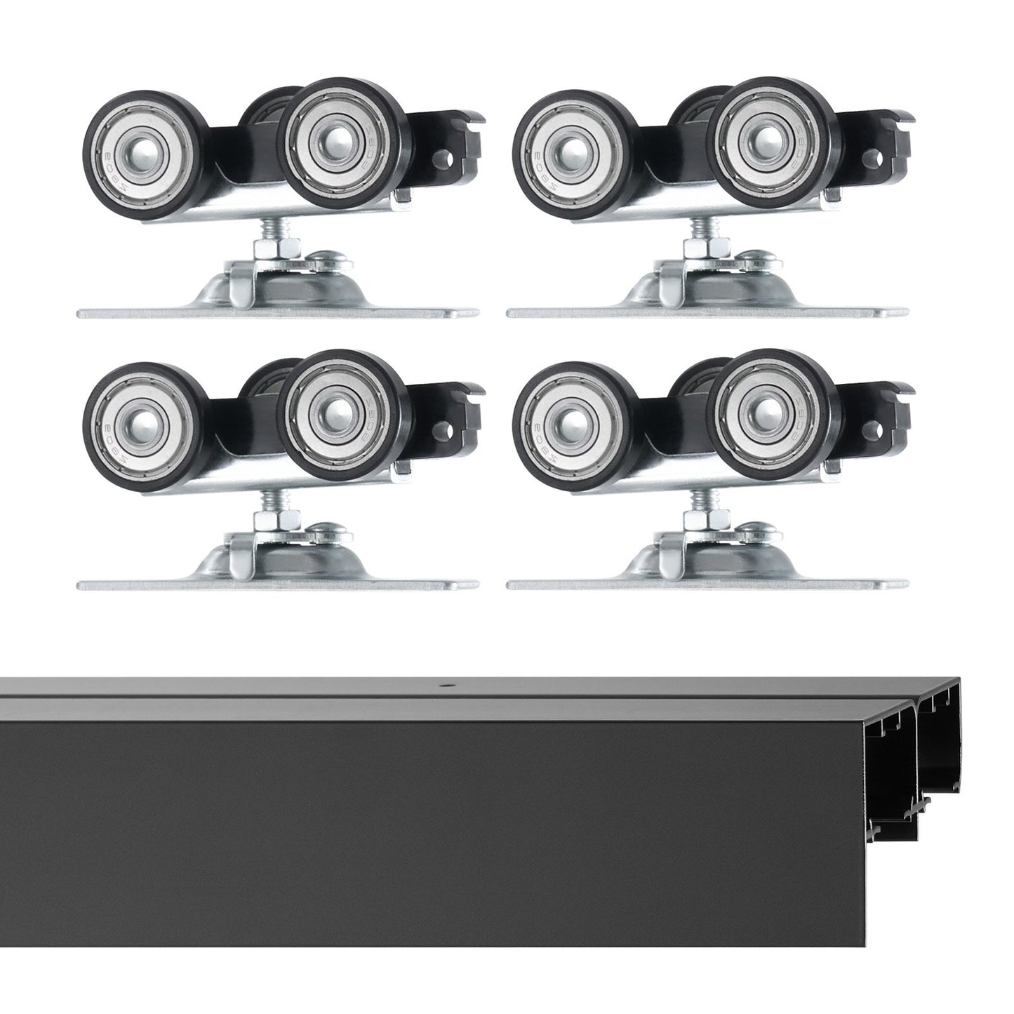 Bypass Door Hardware 4ft Bypass Closet Door Track Kit for 2-Door System