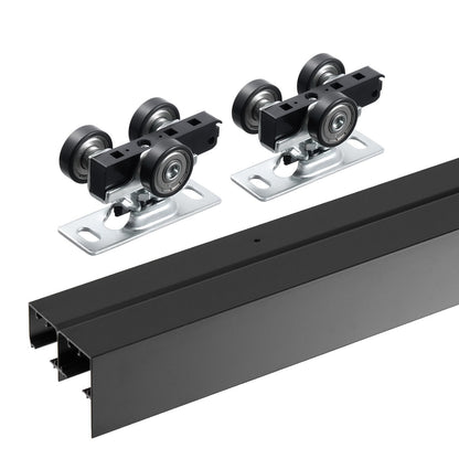 Bypass Door Hardware 4ft Bypass Closet Door Track Kit for 2-Door System
