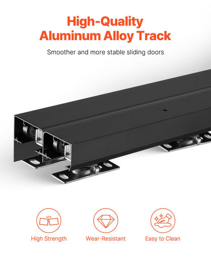 Bypass Door Hardware 8ft Bypass Closet Door Track Kit för 2-dörrars system