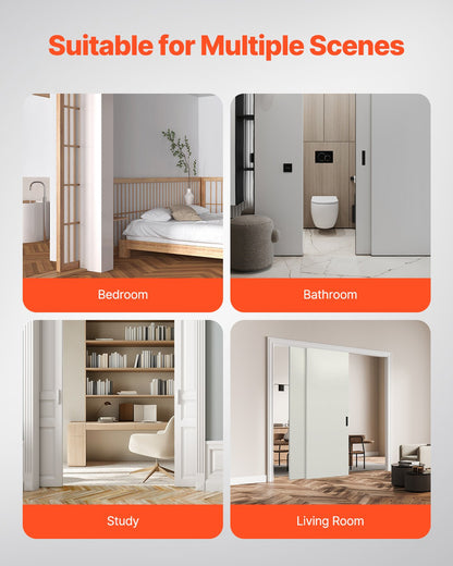 Bypass Door Hardware 8ft Bypass Closet Door Track Kit för 2-dörrars system