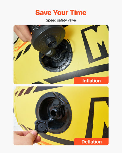 Booster Ball, Towable Tube Rope Performance Ball, Thickened PVC Inflatable Booster Balls for Boating and Water Sports - with High Tensile Strength Rope and Speed Safety Valve