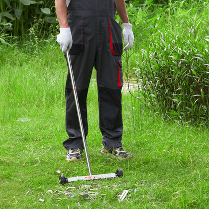 Magnetic Sweeper with Wheels 15inch Mini 8 lbs Capacity Adjustable Handle