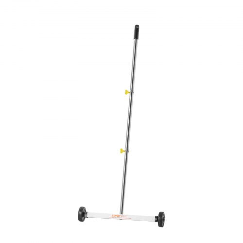 Magnetic Sweeper with Wheels, 17 inch, 10 lbs Load Capacity, Lightweight Magnetic Pickup Sweeper with Adjustable Handle, Pick Up Nails and Screws, Easy Cleanup for Garages, Roofing Projects