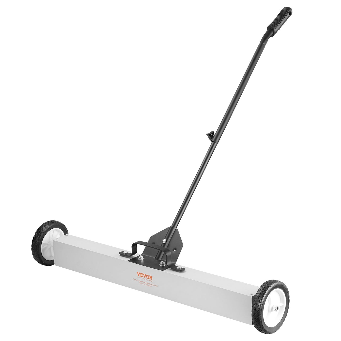 55 Pound Rolling Magnetic Sweeper with Wheels, Magnetic Pickup Push Type Sweeper, 24 Inch Pickup with Large Magnet Lawn Sweeper with Telescopic Handle, Easy Cleaning of Workshop Garage Yard