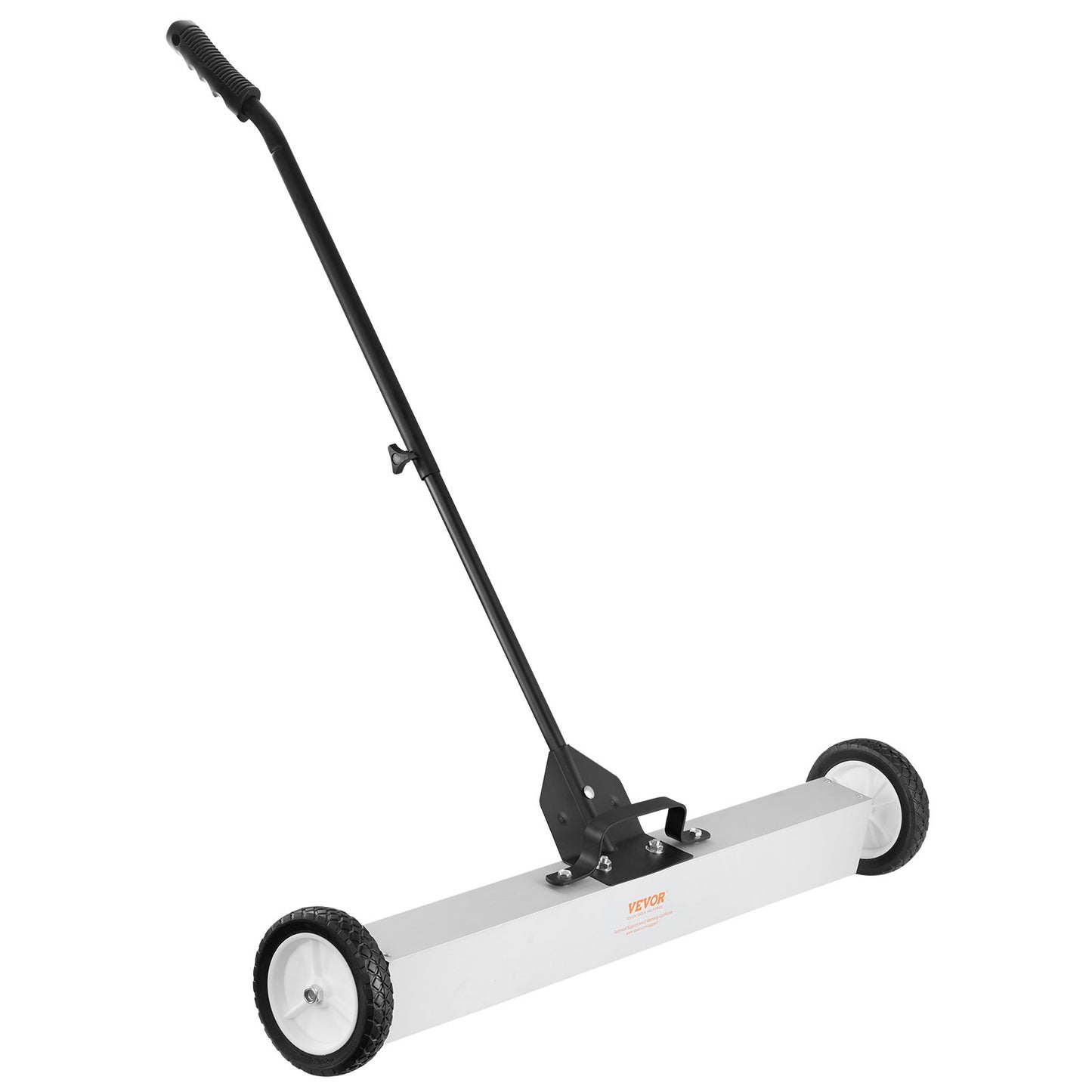 55 Pound Rolling Magnetic Sweeper with Wheels, Magnetic Pickup Push Type Sweeper, 24 Inch Pickup with Large Magnet Lawn Sweeper with Telescopic Handle, Easy Cleaning of Workshop Garage Yard