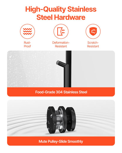 Ramlös skjutbar badkarsdörr 56-60 tum B x 60 tum H Ramlös duschdörr