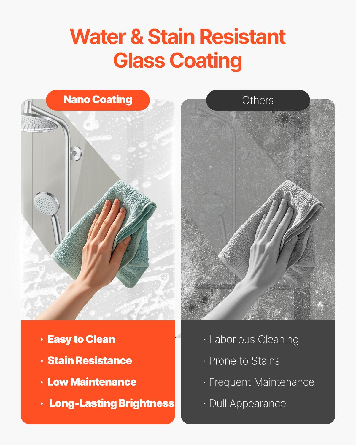 Badkarsduschdörr 50-60 tum B x 60 tum H Halvramlös bypass-badkarsdörr