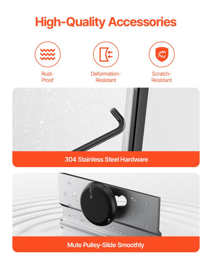 Badkarsduschdörr 50-60 tum B x 60 tum H Halvramlös bypass-badkarsdörr