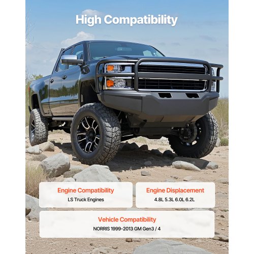 LS Truck Nockenbremsen-Kit mit Stößelstangen, Federn und Dichtungen 1999-2013 GM Gen3/4 Norris