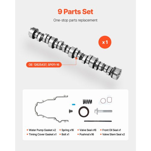 LS Truck Nockenwellensatz mit Nockenwellendichtung, Stößelstangen 1999-2013 GM Gen3/4 Norris
