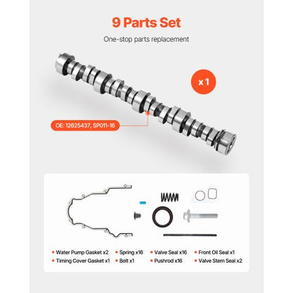 LS Truck Nockenwellensatz mit Nockenwellendichtung, Stößelstangen 1999-2013 GM Gen3/4 Norris
