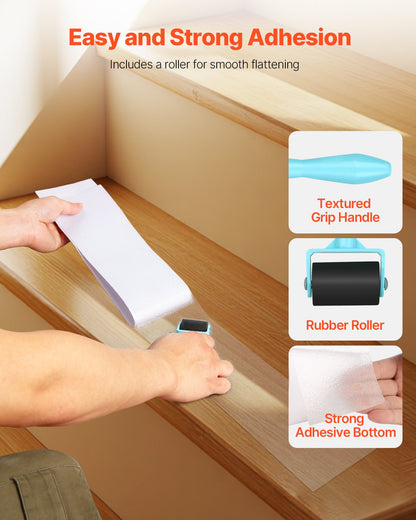 Anti-Slip Tape, 30 FT x 4 inch Transparent Non-Slip Grip Tape for Indoor & Outdoor Use, Ultra-Clear Non Skid Traction Treads for Bathrooms Boats Stairs Pools, Safe & Comfortable for Bare Feet