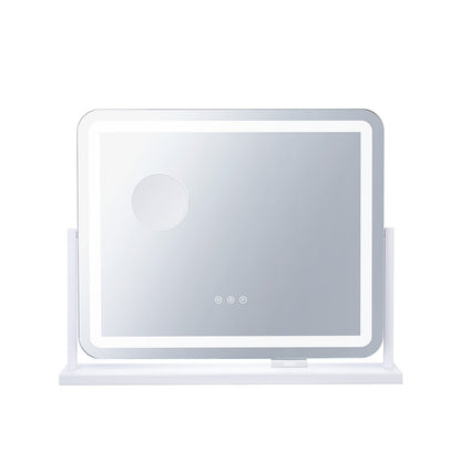 Lighted Makeup Mirror 3-färgad sminkspegel med USB-portförstoring21,7x17,7 tum