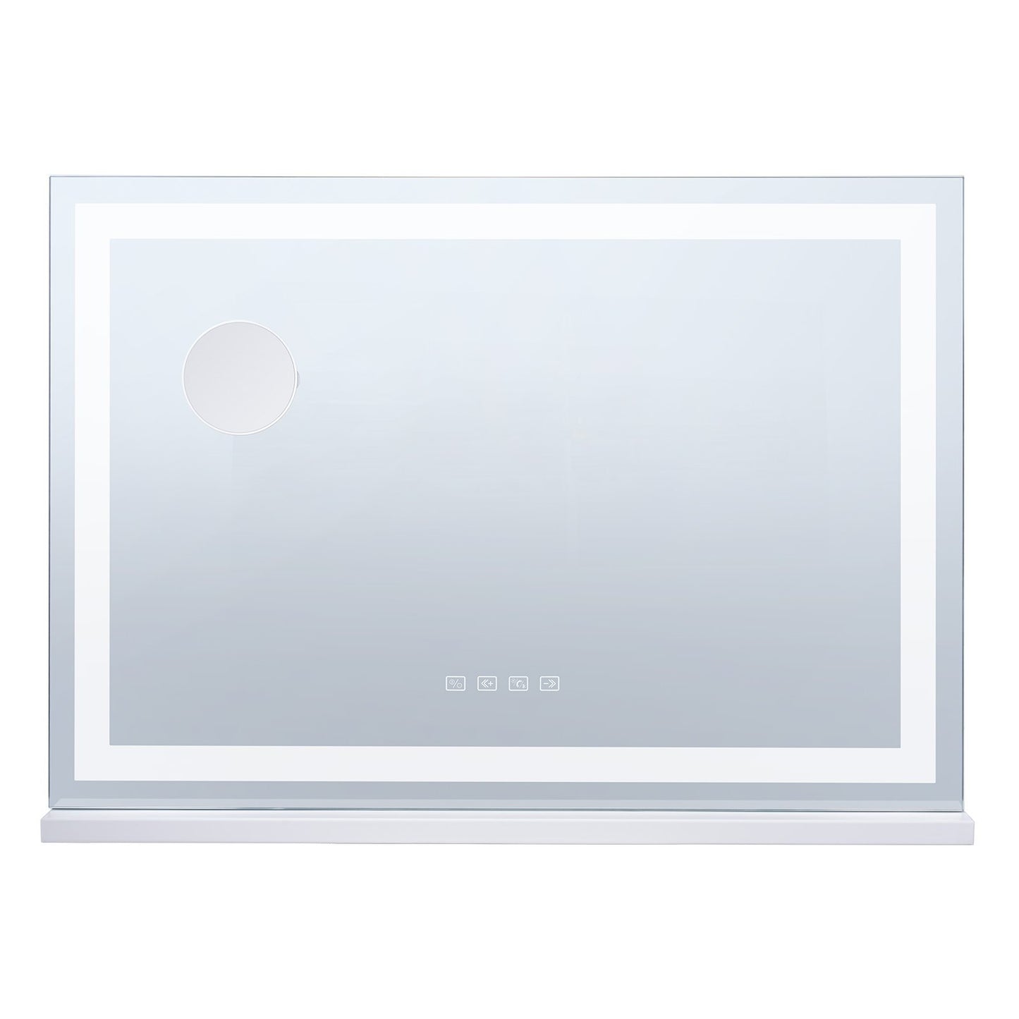 Beleuchteter Schminkspiegel 3 Farben mit Bluetooth USB Desktop-Wandhalterung 21,7 Zoll