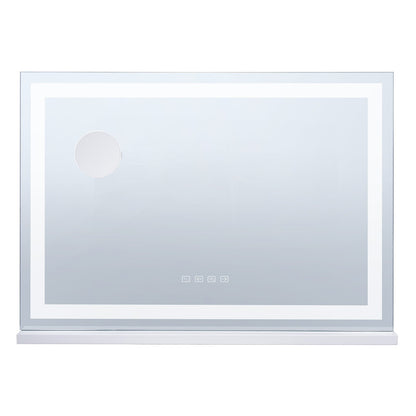 Beleuchteter Schminkspiegel 3 Farben mit Bluetooth USB Desktop-Wandhalterung 21,7 Zoll