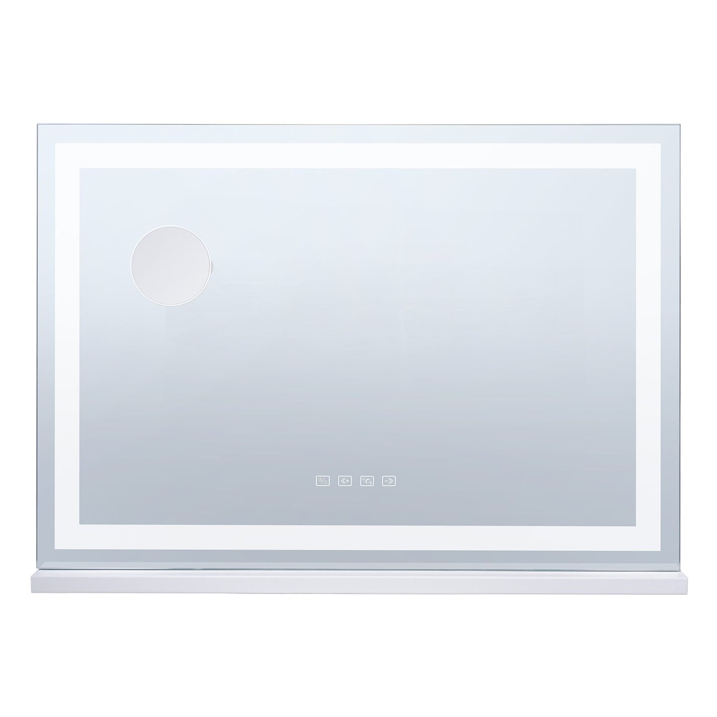 Beleuchteter Schminkspiegel 3 Farben mit Bluetooth USB Desktop-Wandhalterung 21,7 Zoll