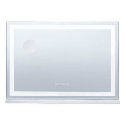 Beleuchteter Schminkspiegel 3 Farben mit Bluetooth USB Desktop-Wandhalterung 21,7 Zoll