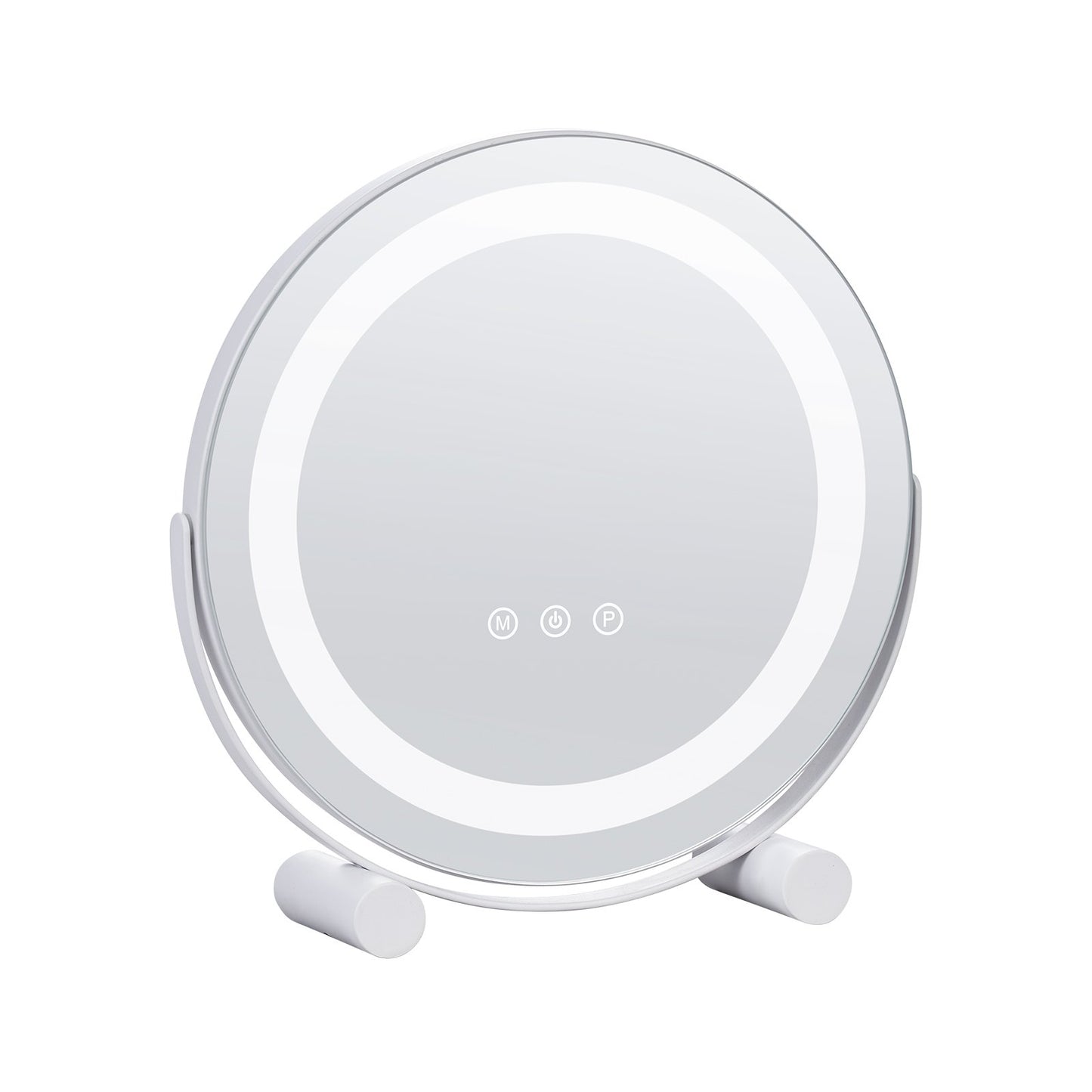 12-Zoll-Schminkspiegel mit LED-Beleuchtung, rund, mit Smart Touch fürs Schlafzimmer