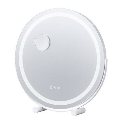20-Zoll-Schminkspiegel mit LED-Beleuchtung, rund, mit Smart Touch fürs Schlafzimmer