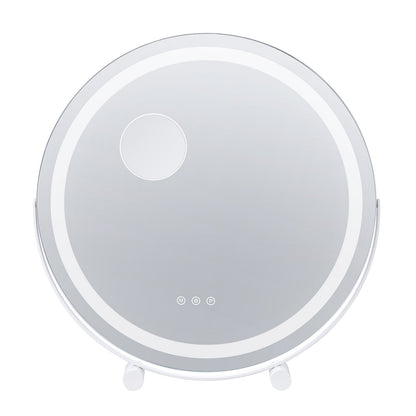 20-Zoll-Schminkspiegel mit LED-Beleuchtung, rund, mit Smart Touch fürs Schlafzimmer