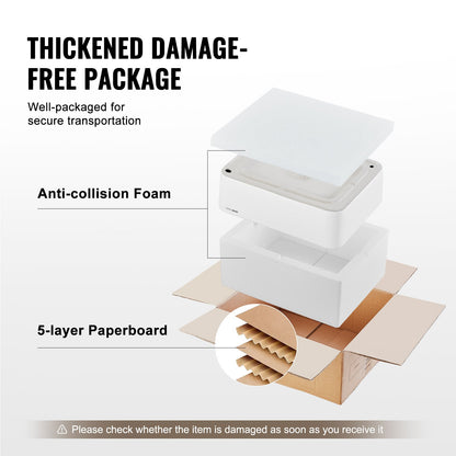 Modernes Keramikwaschbecken 19"x14,7" Badezimmer Schüssel Arbeitsplatte Weiß