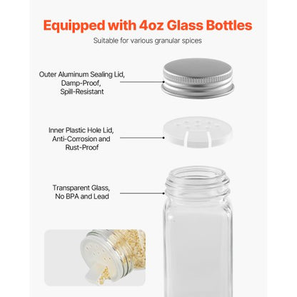 Kryddställ Organizer för skåp Kök Kryddor Organizer 23x16 tum |  EU