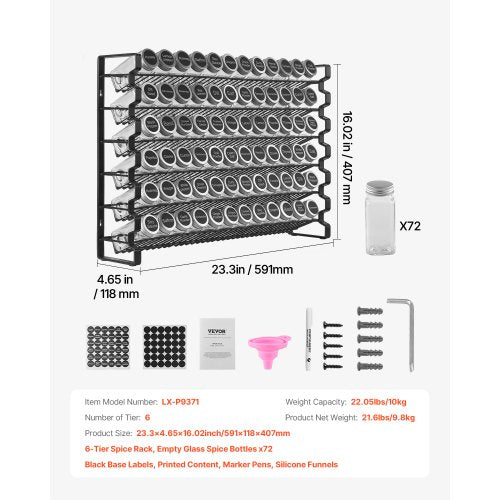 Kryddställ Organizer för skåp Kök Kryddor Organizer 23x16 tum |  EU