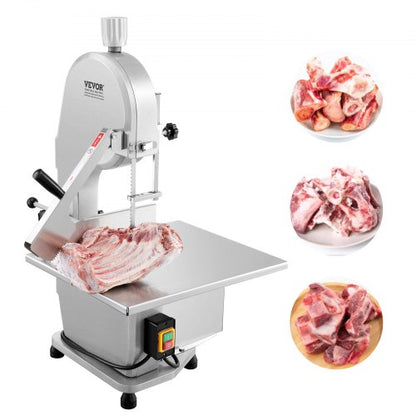 1800W Commercial Electric Meat Bandsaw Stainless Steel Bone Sawing Machine