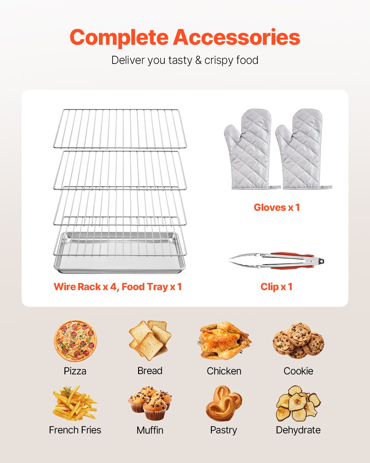 Konvektionsofen für die Arbeitsplatte, kommerzieller Toaster, Bäcker, Edelstahl, 58 l
