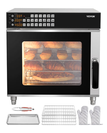 Konvektionsofen für die Arbeitsplatte, kommerzieller Toaster, Bäcker, Edelstahl, 58 l