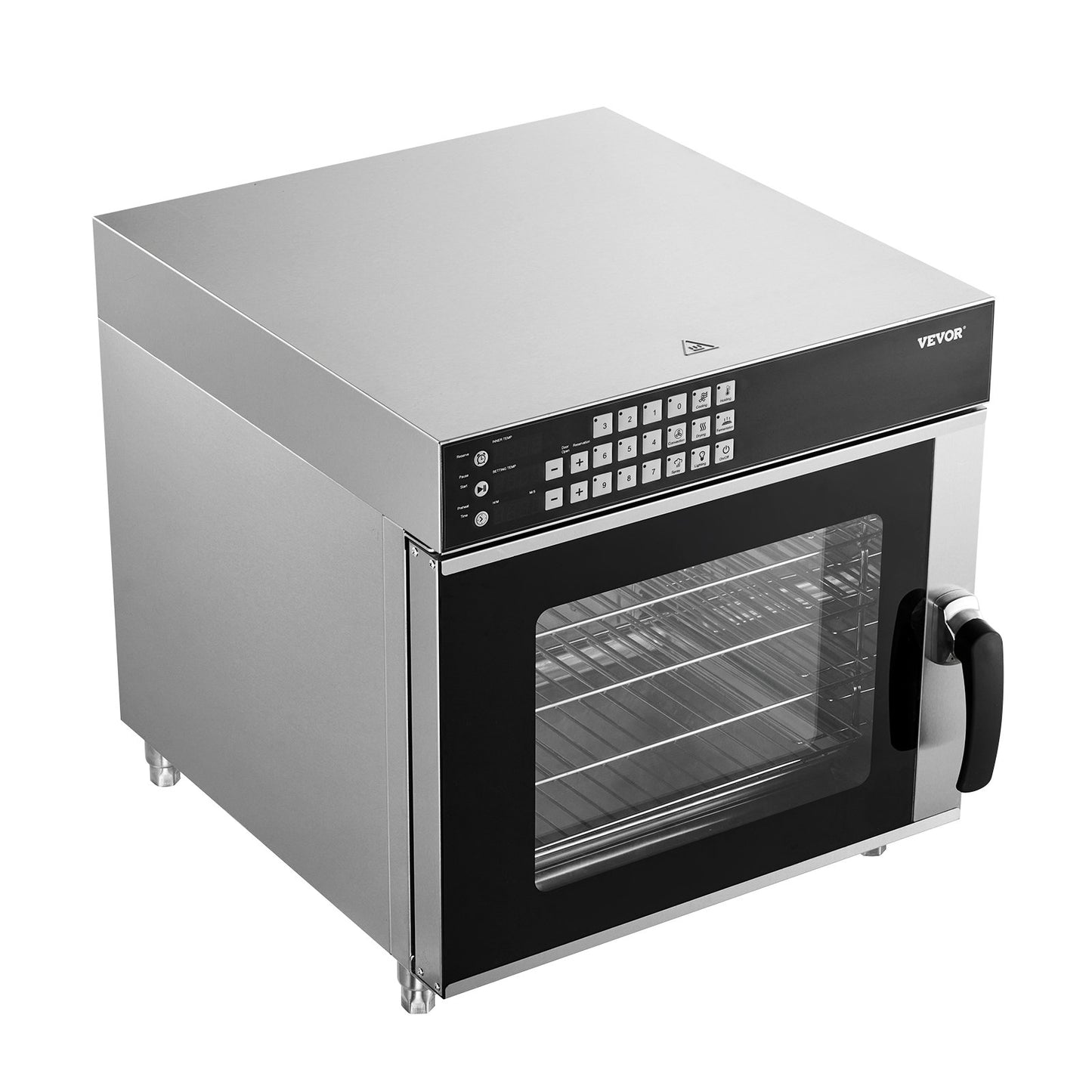 Konvektionsofen für die Arbeitsplatte, kommerzieller Toaster, Bäcker, Edelstahl, 58 l