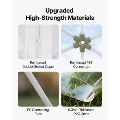 3,6 x 2,1 m Garten-Bubble-Zelt für 4-7 Personen im Freien, transparente geodätische Kuppel | EU