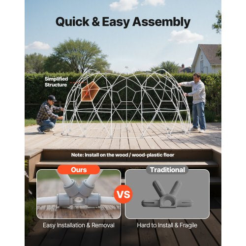 3,6 x 2,1 m Garten-Bubble-Zelt für 4-7 Personen im Freien, transparente geodätische Kuppel | EU