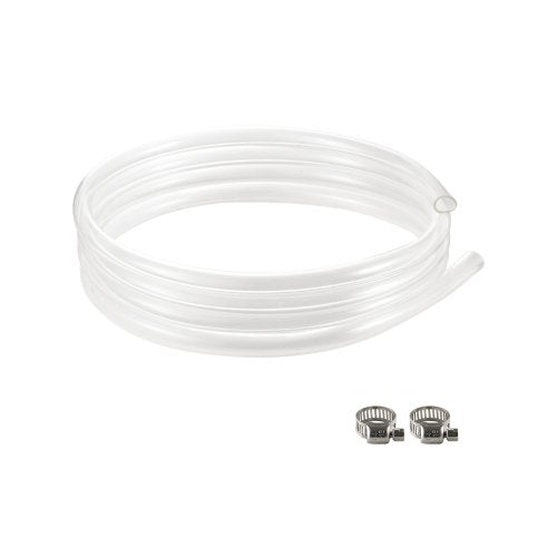 Clear Vinyl Tubing, 1/2" ID x 5/8" OD, 10FT Plastic PVC Tubing, Flexible and Cuttable Clear Hose, 1/16 in Wall Thickness, High-strength PVC Material for Aquarium Irrigation Swimming Pool Lab