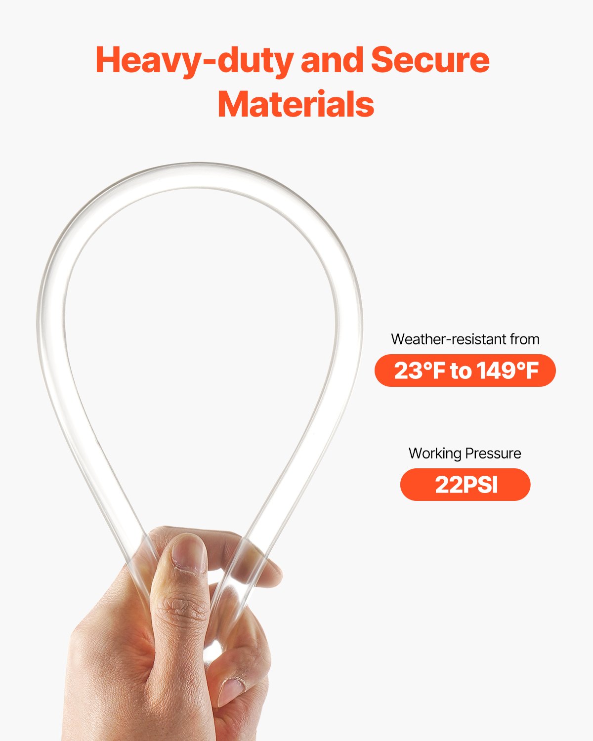 Clear Vinyl Tubing, 1/2" ID x 5/8" OD, 10FT Plastic PVC Tubing, Flexible and Cuttable Clear Hose, 1/16 in Wall Thickness, High-strength PVC Material for Aquarium Irrigation Swimming Pool Lab