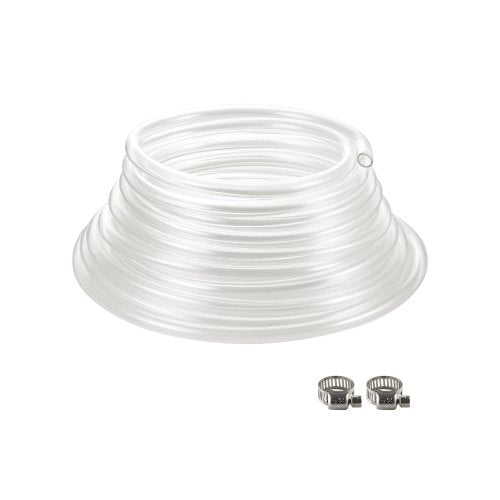 Clear Vinyl Tubing, 3/8" ID x 1/2" OD, 50FT Plastic PVC Tubing, Flexible and Cuttable Clear Hose, 1/16 in Wall Thickness, High-strength PVC Material for Aquarium Irrigation Swimming Pool Lab