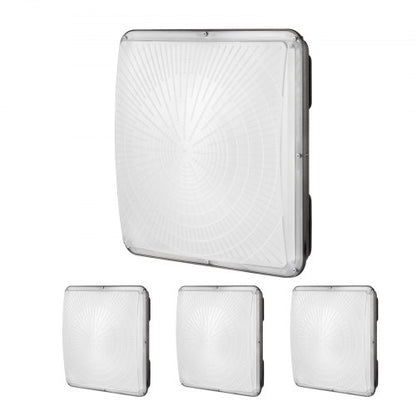 4 Pack LED Canopy Lights, 150W, 16500LM 5000K Daylight Commercial Industrial Outdoor Canopy Lights, 12.4"x12.4" Surface Mount Ceiling Lighting for Gas Station Warehouse Garage Street Shop, IP65